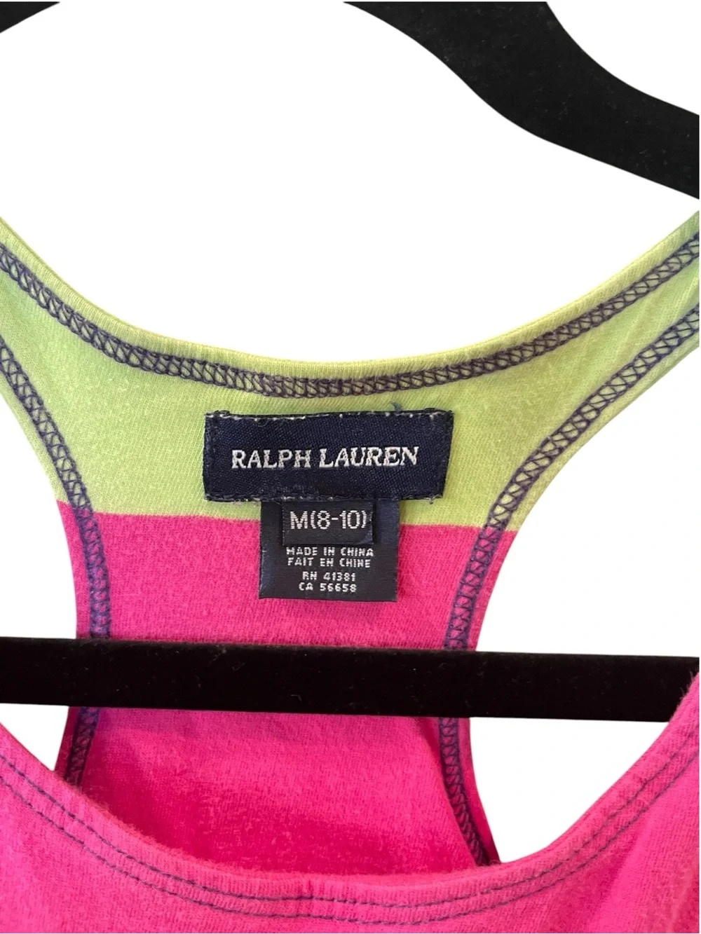 Ralph Lauren Girls Striped Dress Multi Color Sleeveless Size: Medium 8-10